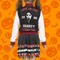 Kids Cheerleader Halloween Costume with Varsity Dress, Pom Poms, Socks & Ghost Face Accessory